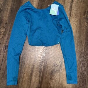 NWT Target Joy Lab Turquoise Cropped Work out Top